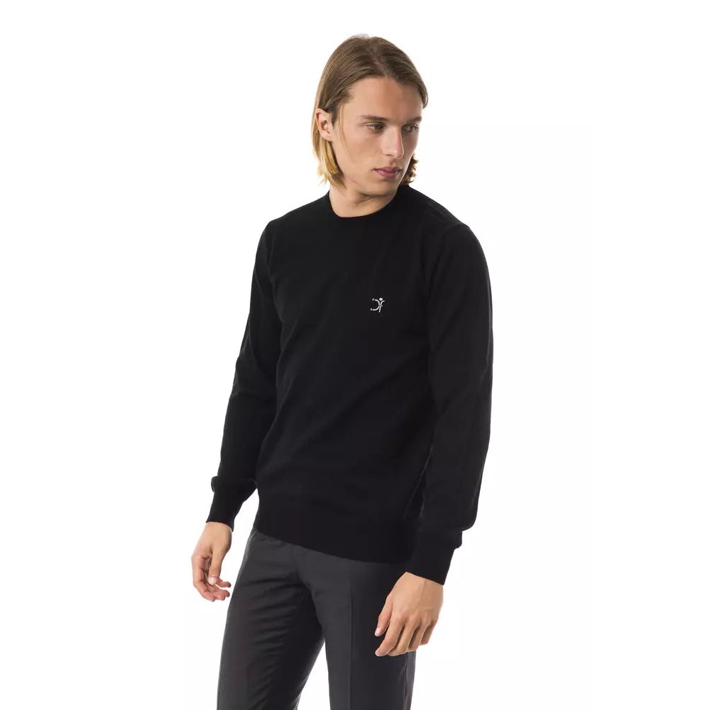 Uominitaliani Schwarzer Pullover aus Merinowolle für Männer