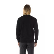 Uominitaliani Schwarzer Pullover aus Merinowolle für Männer
