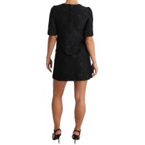 Dolce & Gabbana Elegantes Schwarzes Minikleid mit Knopfverzierung