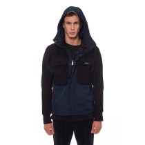 Nicolo Tonetto Schwarze Herrenwolljacke mit Kapuze