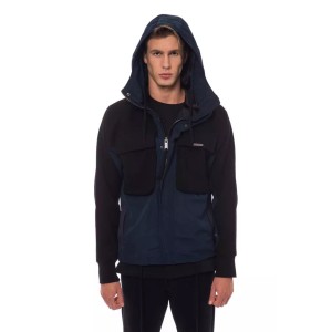 Nicolo Tonetto Schwarze Herrenwolljacke mit Kapuze