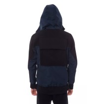 Nicolo Tonetto Schwarze Herrenwolljacke mit Kapuze