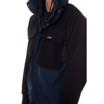 Nicolo Tonetto Schwarze Herrenwolljacke mit Kapuze