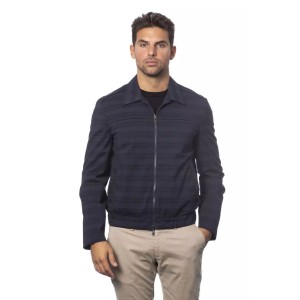 Verri Blaue Bomberjacke aus Wolle für Männer