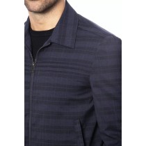 Verri Blaue Bomberjacke aus Wolle für Männer