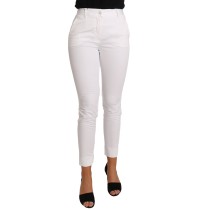 Dolce & Gabbana Schicke weiße schmale Kleiderhosen