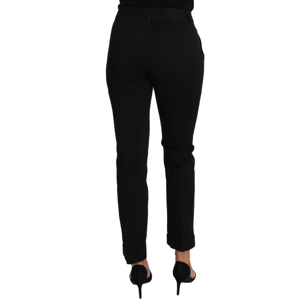 Dolce & Gabbana Elegante schwarze Baumwoll-Kleid-Hose
