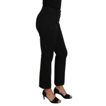 Dolce & Gabbana Elegante schwarze Baumwoll-Kleid-Hose