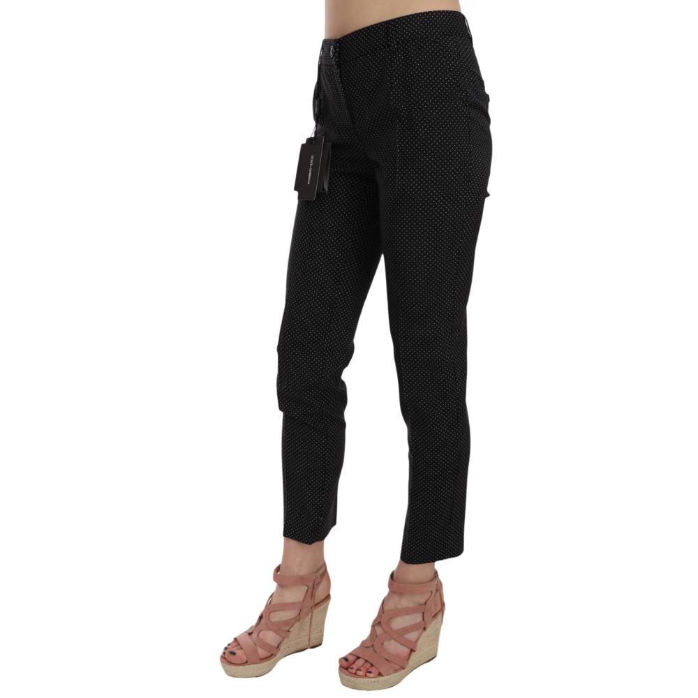 Dolce & Gabbana Elegante Schwarze Schurwollhosen