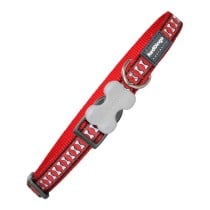 Hundehalsband Red Dingo Reflektierend Knochen 24-37 cm Rot