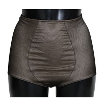 Dolce & Gabbana Beige Schwarz Netz Baumwollmischung Chic Unterwäsche