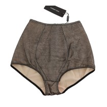Dolce & Gabbana Beige Schwarz Netz Baumwollmischung Chic Unterwäsche