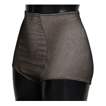 Dolce & Gabbana Beige Schwarz Netz Baumwollmischung Chic Unterwäsche