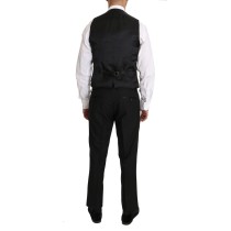 Dolce & Gabbana Schlichte Schwarze Slim Fit Weste für formelle Anlässe