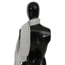 Ermanno Scervino Schicker Baumwollschal in Beige & Blau mit Fantasieprint
