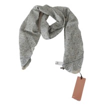 Ermanno Scervino Schicker Baumwollschal in Beige & Blau mit Fantasieprint