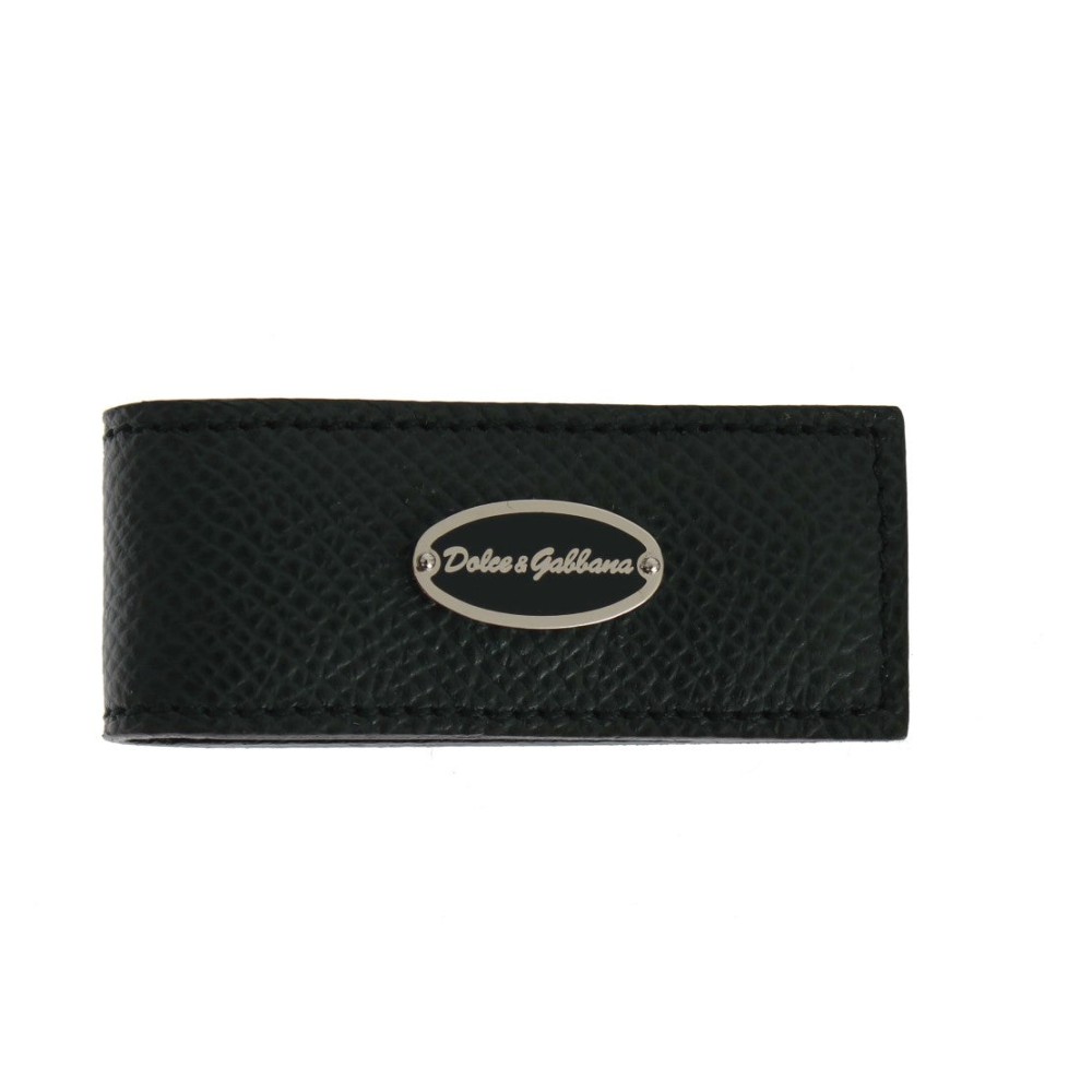Dolce & Gabbana Elegante Geldklammer aus grünem Leder