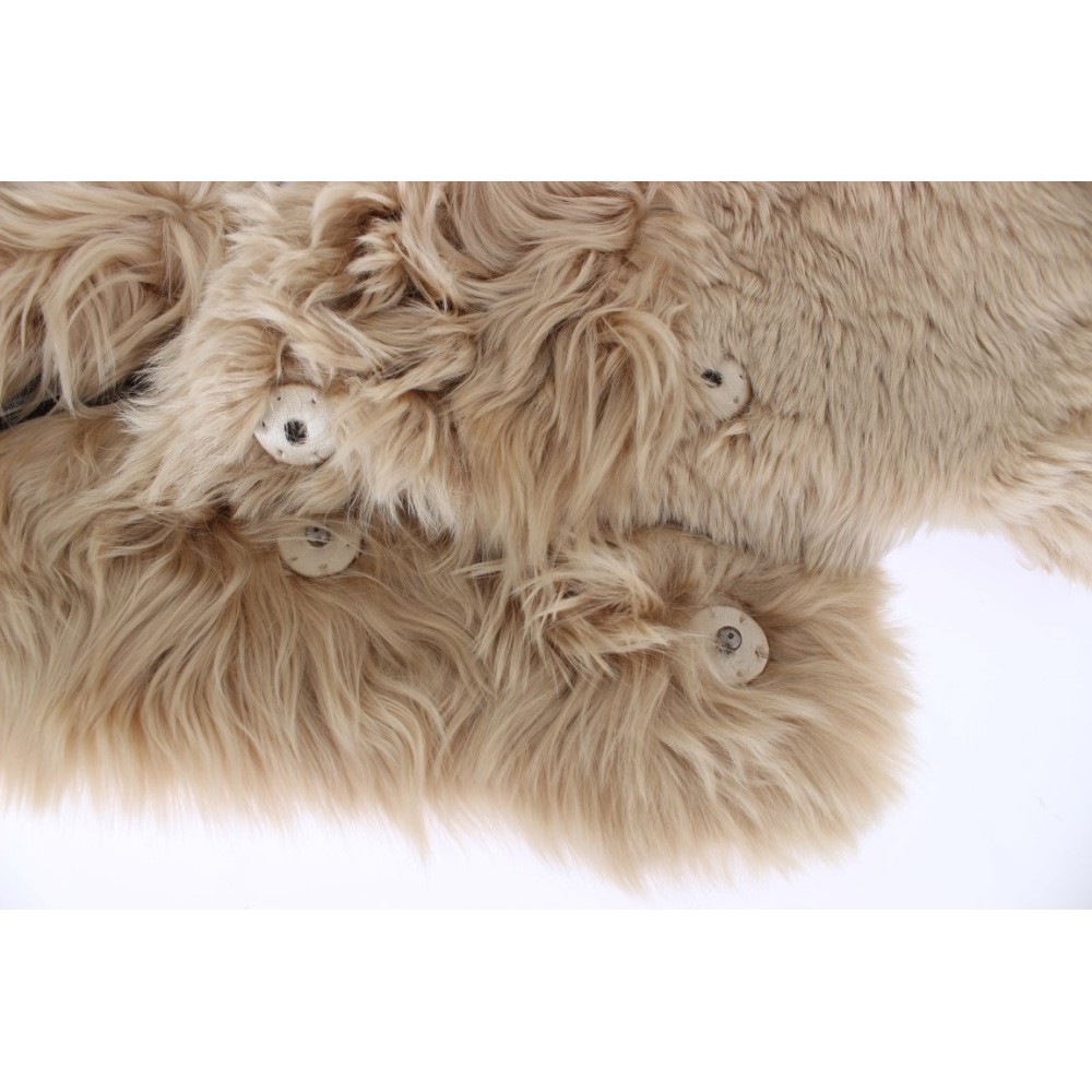 Dolce & Gabbana Elegantes Umhängetuch aus Alpakafell in Beige