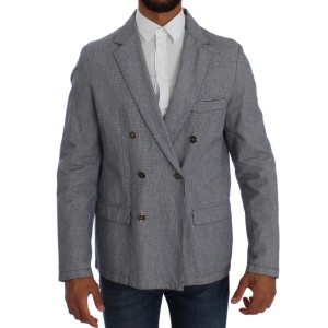 Master Coat Eleganter blauer Blazer im Zweireiherstil