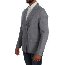 Master Coat Eleganter blauer Blazer im Zweireiherstil