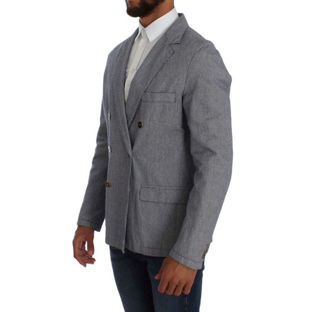 Master Coat Eleganter blauer Blazer im Zweireiherstil