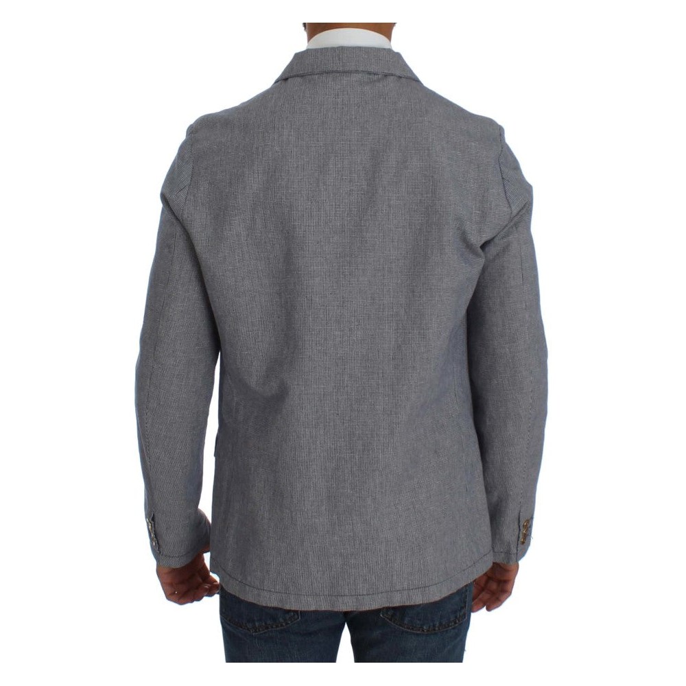 Master Coat Eleganter blauer Blazer im Zweireiherstil