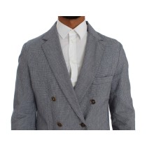 Master Coat Eleganter blauer Blazer im Zweireiherstil