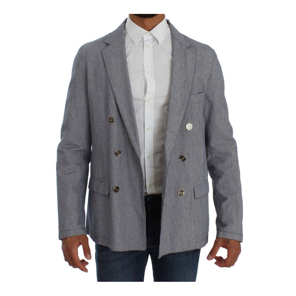 Master Coat Eleganter blauer Blazer im Zweireiherstil
