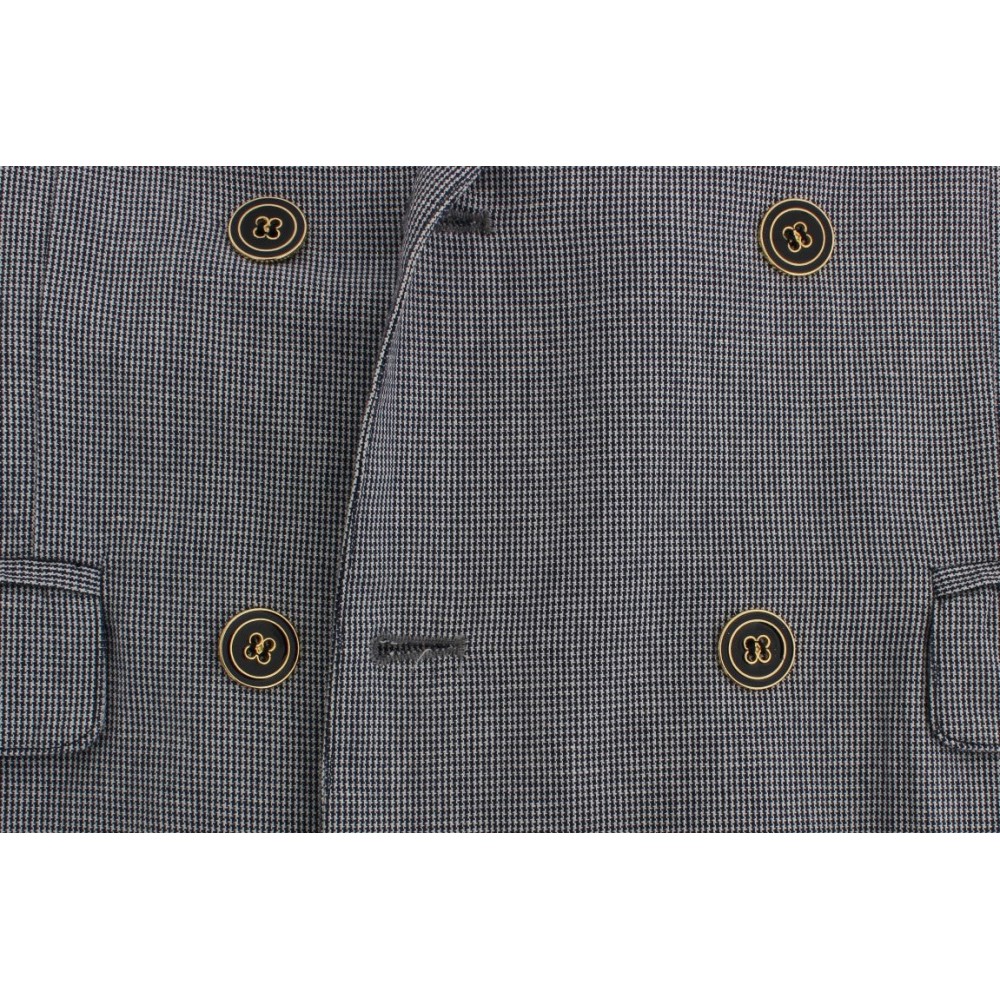 Master Coat Eleganter blauer Blazer im Zweireiherstil