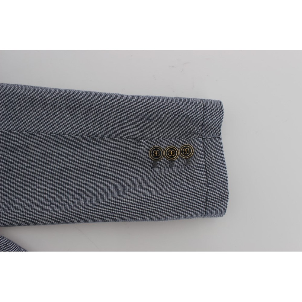 Master Coat Eleganter blauer Blazer im Zweireiherstil