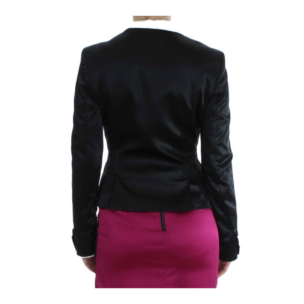 Exte Schicker schwarz-rosa einreihiger Blazer