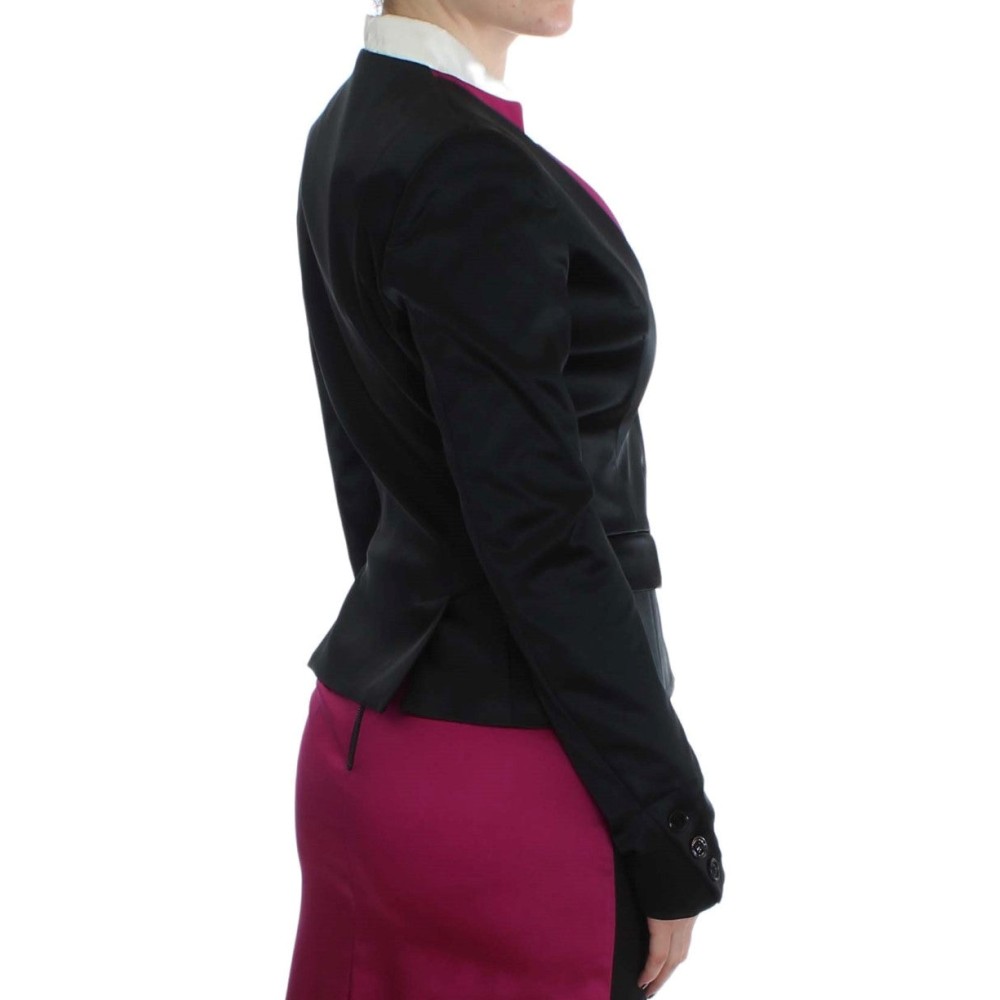 Exte Schicker schwarz-rosa einreihiger Blazer