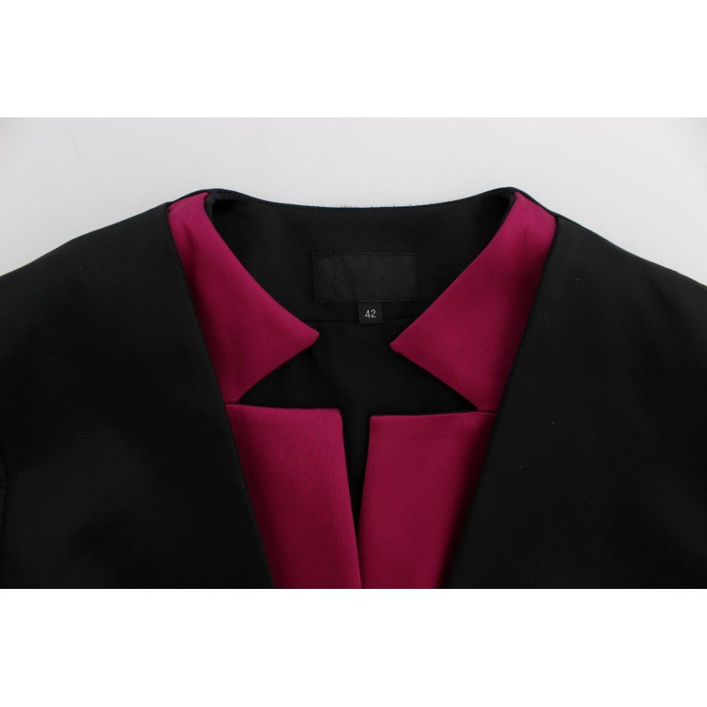 Exte Schicker schwarz-rosa einreihiger Blazer