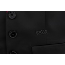 Exte Schicker schwarz-rosa einreihiger Blazer