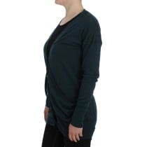 PINK MEMORIES Elegante grüne Strickjacke aus Baumwolle