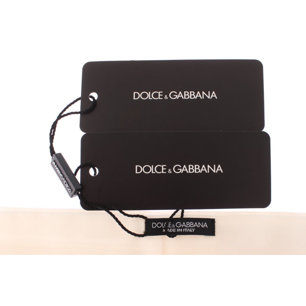 Dolce & Gabbana Eleganter weißer Seidenkummerbund