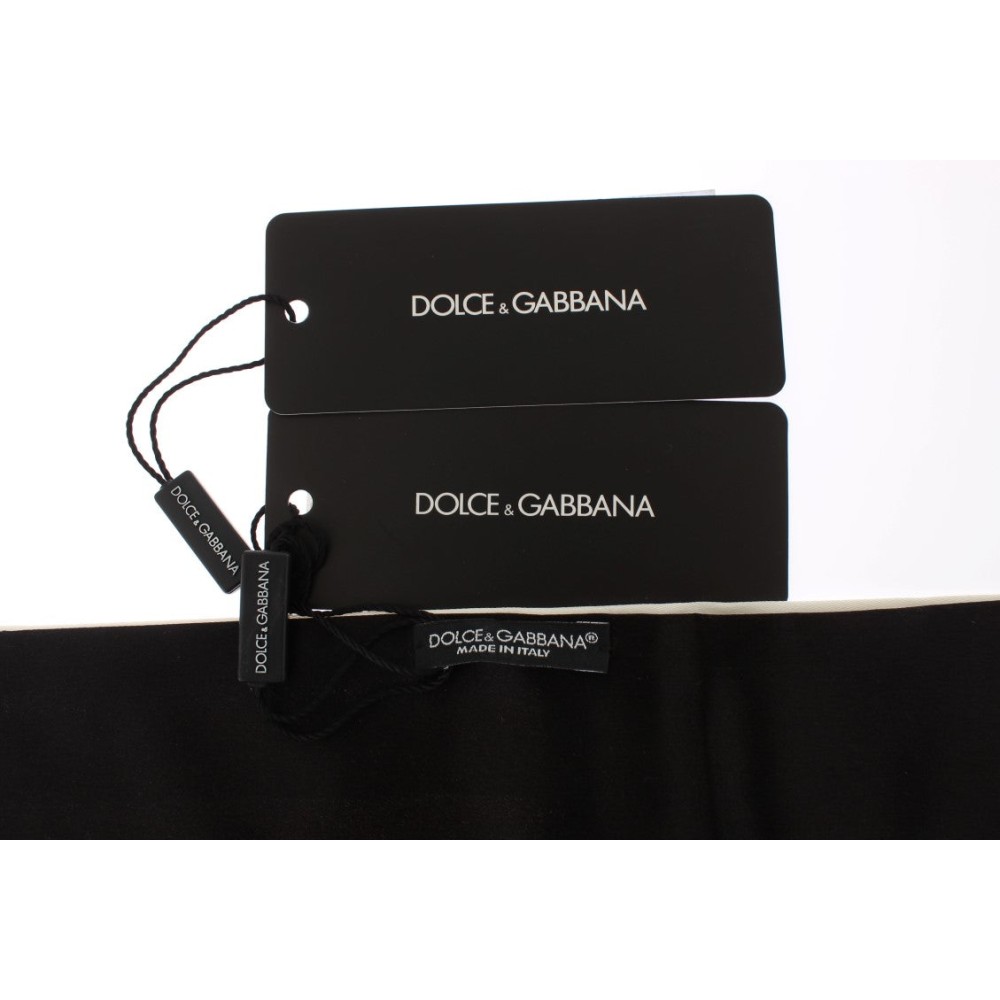 Dolce & Gabbana Exklusiver weißer Seidenkummerbund
