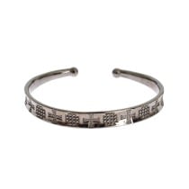 Nialaya Eleganter Rhodium-Silber-Armreif