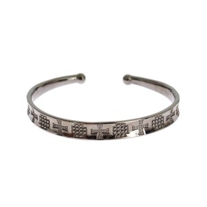 Nialaya Eleganter Rhodium-Silber-Armreif