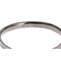 Nialaya Eleganter Rhodium-Silber-Armreif