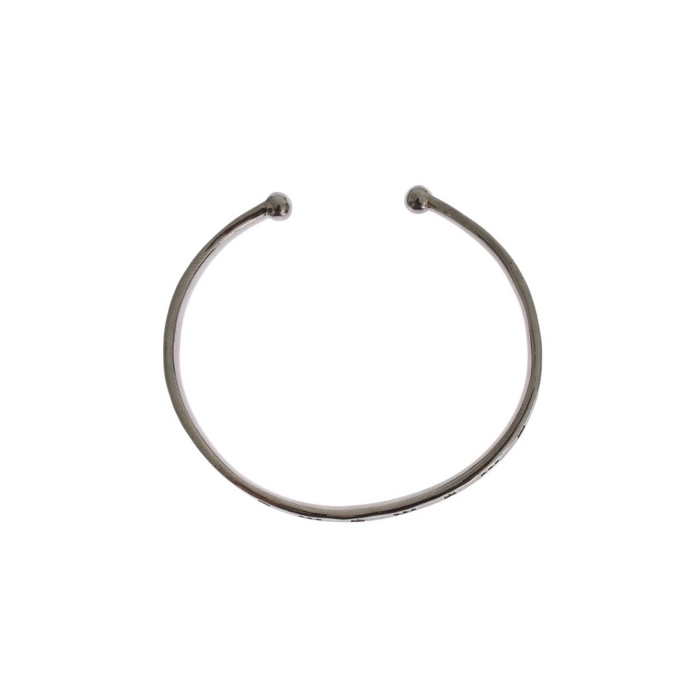 Nialaya Eleganter Rhodium-Silber-Armreif