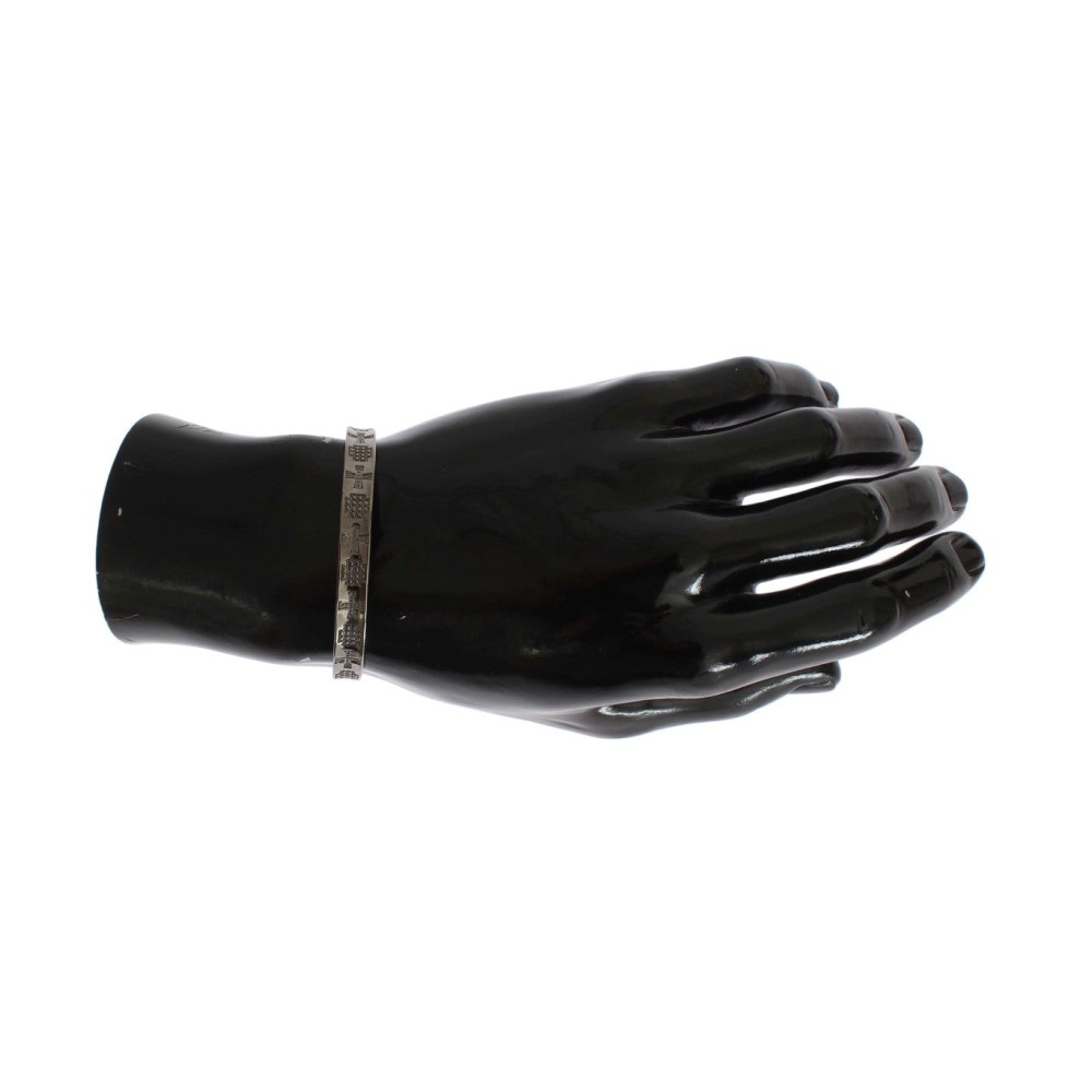 Nialaya Eleganter Rhodium-Silber-Armreif