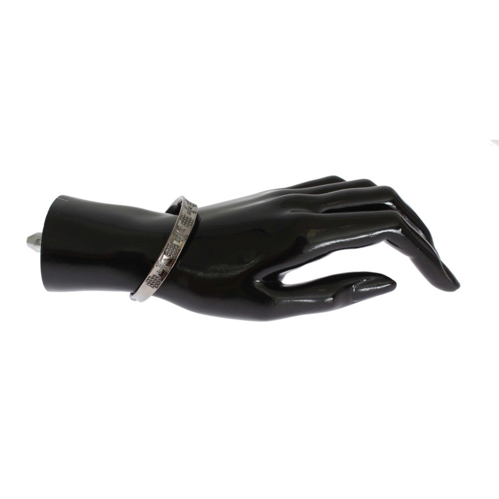 Nialaya Eleganter Rhodium-Silber-Armreif