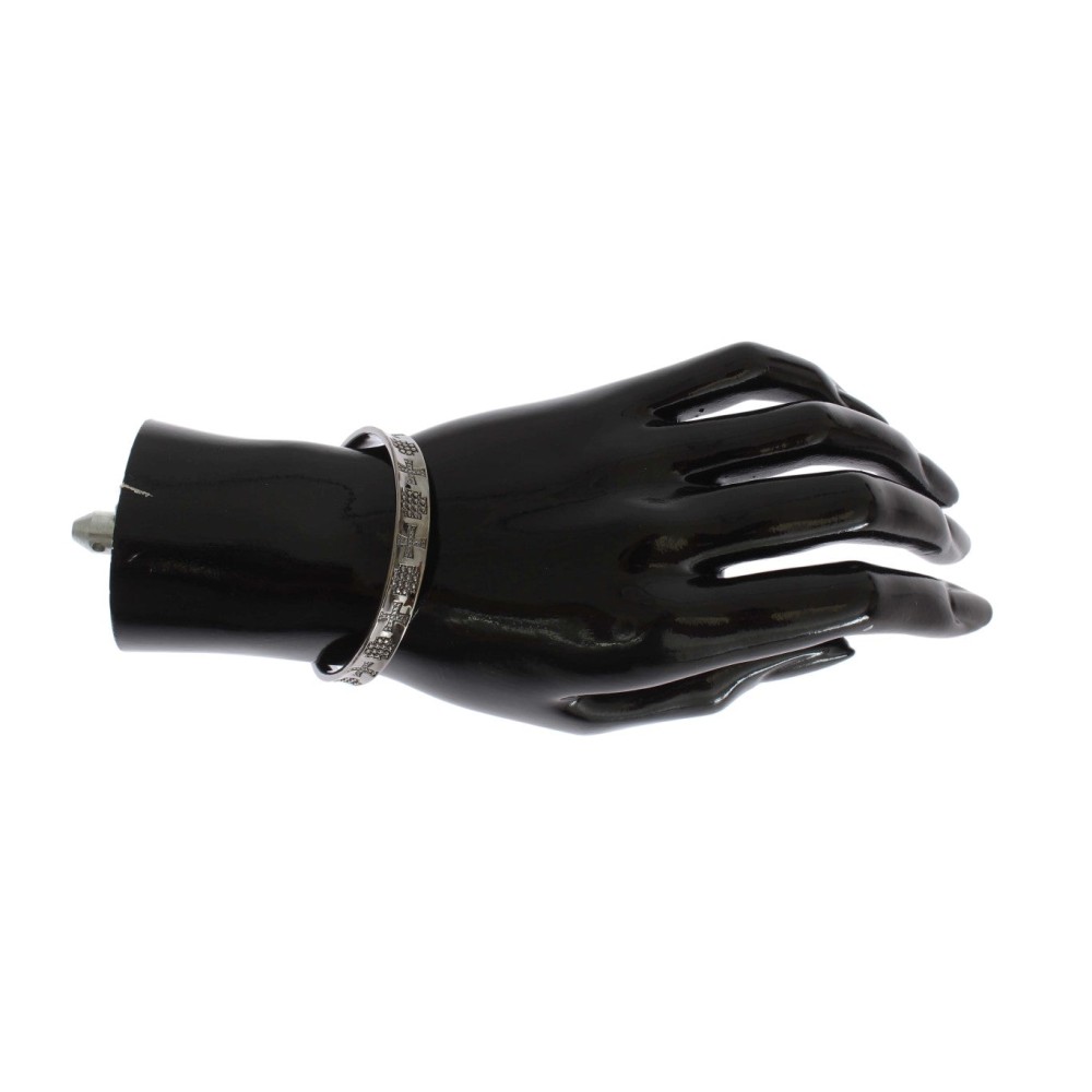 Nialaya Eleganter Rhodium-Silber-Armreif