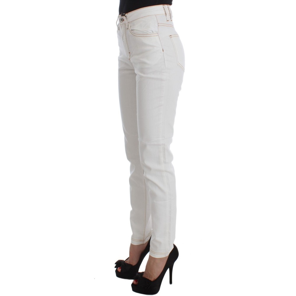 Cavalli Schicke weiße Slim Fit Denim