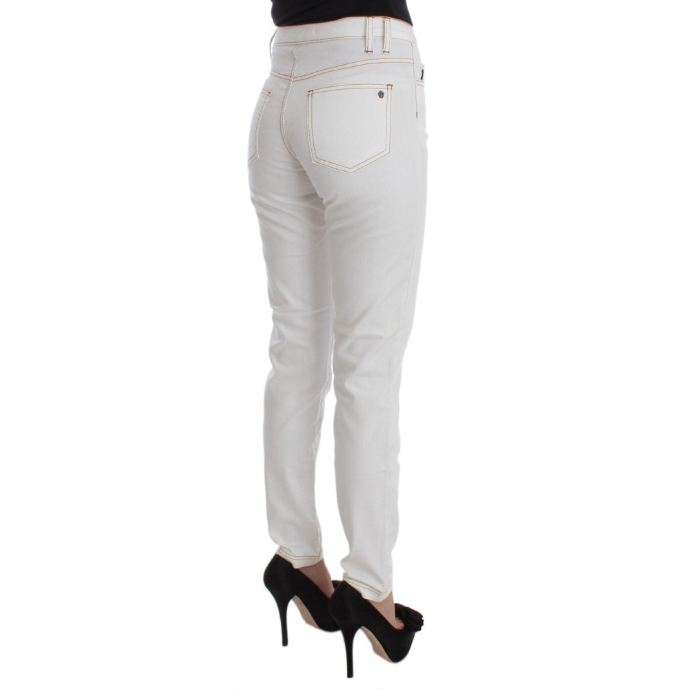 Cavalli Schicke weiße Slim Fit Denim