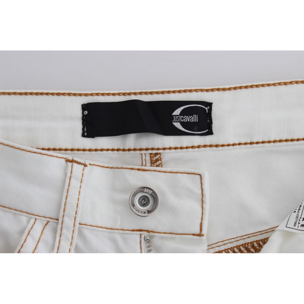 Cavalli Schicke weiße Slim Fit Denim