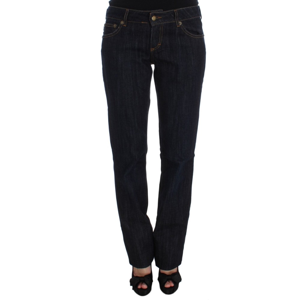 Cavalli Schicke blaue Straight Fit Designer Jeans