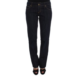 Cavalli Schicke blaue Straight Fit Designer Jeans