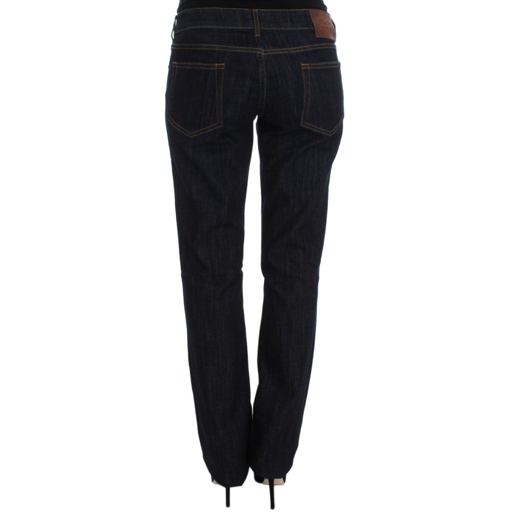 Cavalli Schicke blaue Straight Fit Designer Jeans